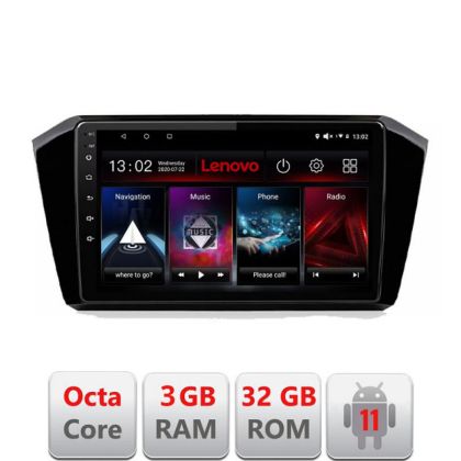 Navigatie Volkswagen Passat 2015- D-518 Octa Core cu Android Radio Bluetooth Internet GPS WIFI DSP 3+32 GB 4G K LENOVO LITE