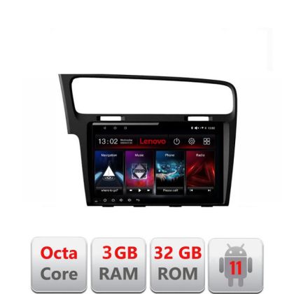 Navigatie VW Golf 7 D-491 Octa Core cu Android Radio Bluetooth Internet GPS WIFI DSP 3+32 GB 4G KIT-491+EDT-E51 LENOVO LITE