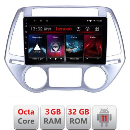 Navigatie HHyundai I20 2011-2014 manual si automat Android radio gps internet Octa Core 3+32 Kit-i20-2012+EDT-E509-lite LENOVO LITE