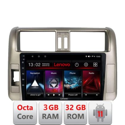 Navigatie Toyota Prado 2010-2013 D-347 Octa Core cu Android Radio Bluetooth Internet GPS WIFI DSP 3+32 GB 4G KI LENOVO LITE