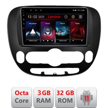 Navigatie Kia Soul 2014-2019 Android radio gps internet Octa Core 3+32 Kit-soul-2014+EDT-E509-lite LENOVO LITE