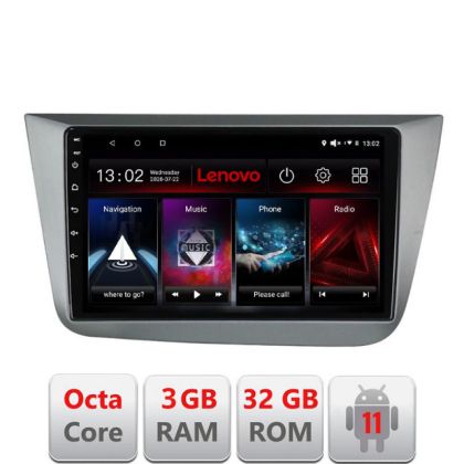 Navigatie Seat Leon 2005-2012 D-leon05 Octa Core cu Android Radio Bluetooth Internet GPS WIFI DSP 3+32 GB 4G ki LENOVO LITE