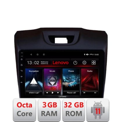 Navigatie Isuzu D-Max D-2234 Octa Core cu Android Radio Bluetooth Internet GPS WIFI DSP 3+32 GB 4G KIT-2234+EDT LENOVO LITE