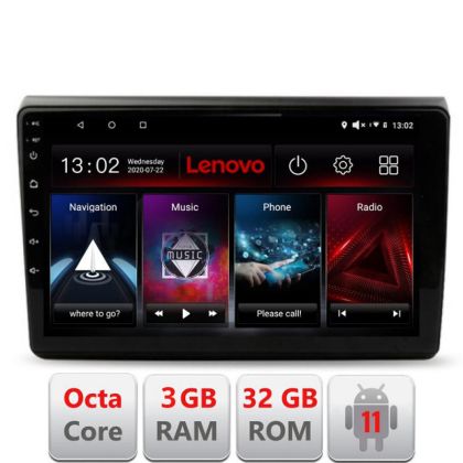 Navigatie Fiat BRAVO 2007-2014 D-BRAVO Octa Core cu Android Radio Bluetooth Internet GPS WIFI DSP 3+32 GB 4G KI LENOVO LITE