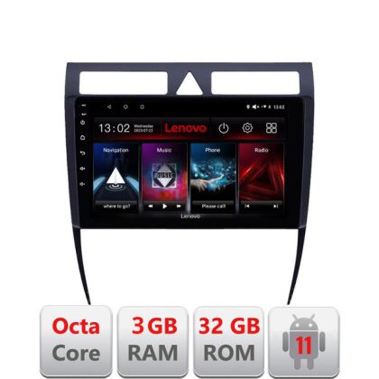 Navigatie Audi A6 D-102 Octa Core cu Android Radio Bluetooth Internet GPS WIFI DSP 3+32 GB 4G KIT-102+EDT-E509- LENOVO LITE