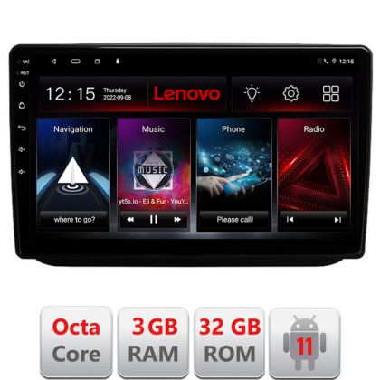 Navigatie Skoda Fabia 2 2009-2014 Octa Core cu Android Radio Bluetooth Internet GPS WIFI DSP 3+32 GB 4G KIT-fa LENOVO LITE