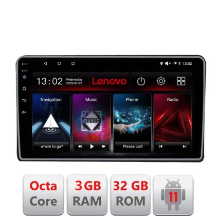 Navigatie Eclipse Cross 2019- D-eclipse Octa Core cu Android Radio Bluetooth Internet GPS WIFI DSP 3+32 GB 4G k LENOVO LITE