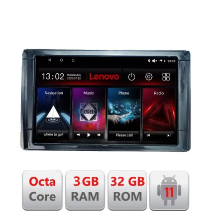 Navigatie Toyota 2DIN D-TY2DIN Octa Core cu Android Radio Bluetooth Internet GPS WIFI DSP 3+32 GB 4G KIT-TY2DIN LENOVO LITE