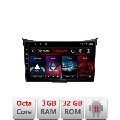 Navigatie HHyundai I30 2011-2016 Octa Core cu Android Radio Bluetooth Internet GPS WIFI DSP 3+32 GB 4G KIT-i30-2 LENOVO LITE