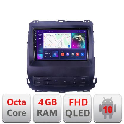 Navigatie Toyota Prado J120 2002-2009 B- j120 Android Ecran QLED octa core 4+64 carplay android auto kit-j120+EDT-E309V3