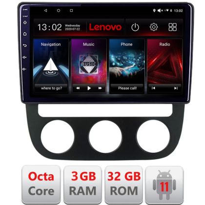 Navigatie VW Golf 5 2004-2010 clima automatica Android radio gps internet Octa Core 3+32 KIT-golf5-automatic+EDT-E509 LENOVO LITE