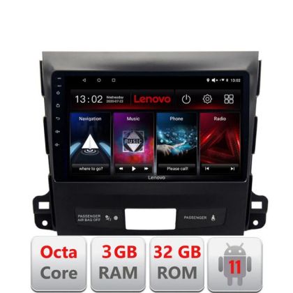 Navigatie Mitsubishi Outlander 2010 D-056 Octa Core cu Android Radio Bluetooth Internet GPS WIFI DSP 3+32 GB 4G v2 LENOVO LITE