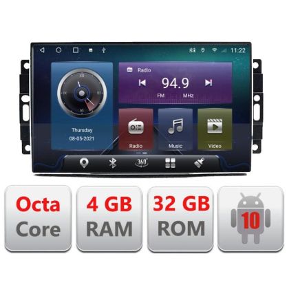 Navigatie CHRYSLER Jeep Manual C-202 Octa Core cu Android Radio Bluetooth Internet GPS WIFI 4+32GB v3