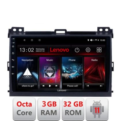 Navigatie Toyota Prado 2004-2009 D-456 Octa Core cu Android Radio Bluetooth Internet GPS WIFI DSP 3+32 GB 4G KI v1 LENOVO LITE