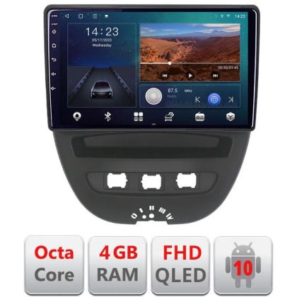 Navigatie Citroen C1 Peugeot 107 Toyota Aygo 2005-2014 Android radio gps internet quad core 4+64 carplay android auto KIT-C1+EDT-E310v3 v2