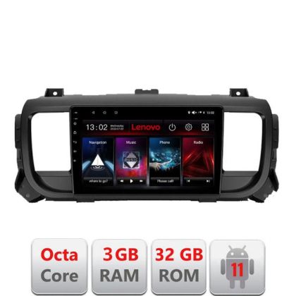 Navigatie Citroen Jumpy Toyota Proace Peugeot Traveller Octa Core cu Android Radio Bluetooth Internet 3+32GB v1 LENOVO LITE