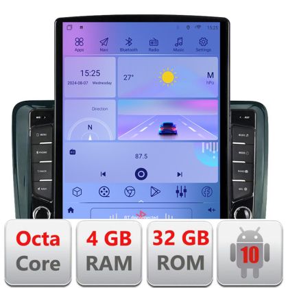 Navigatie VW PQB H-vw ecran tip TESLA 9.7" cu Android Radio Bluetooth Internet GPS WIFI 4+32GB DSP 4G Octa Core v2