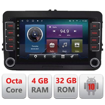 Navigatie VW Skoda Seat Ecran 7" 4+32GB 8Core Android radio gps Internet wifi 4G Carplay kit-vw-univers v1