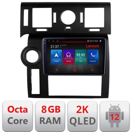 Navigatie dedicata LenovoHummer H2 2002-2008 Octacore, 8 Gb RAM, 128 Gb Hdd, 4G, Qled 2K, DSP, Carplay AA, 360,Bluetooth 