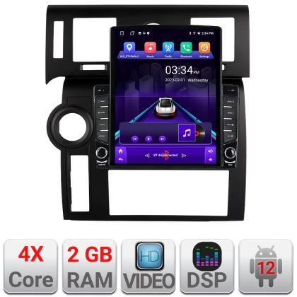 Navigatie dedicata Edonav Hummer H2 2002-2008  Android radio gps internet quad core 2+32 ecran vertical 9.7" KIT-hummer2002+EDT-E708