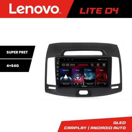 Navigatie Hyundai Elantra 2007-2011 Lenovo Kit-2009 4+64 GB Android Waze USB Navigatie Internet Youtube Radio