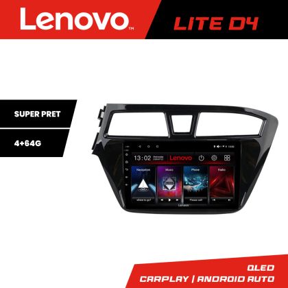 Navigatie Hyundai i20 2015-2018 Lenovo Kit-517 4+64 GB Android Waze USB Navigatie Internet Youtube Radio