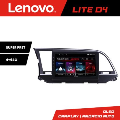 Navigatie Hyundai Elantra 2015-2018 Lenovo Kit-581 4+64 GB Android Waze USB Navigatie Internet Youtube Radio