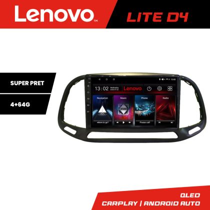 Navigatie Fiat Doblo 2015-2018 Lenovo Kit-DOBLO15 4+64 GB Android Waze USB Navigatie Internet Youtube Radio