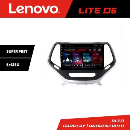 Navigatie Jeep Cherokee 2014-2019 Lenovo Kit-248 8 core 6+128 GB Android Waze USB Navigatie Internet Youtube Radio