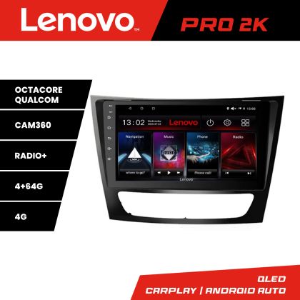 Navigatie Mercedes W211 W219 Lenovo Kit-090 8 core QLED 2K 4+64 360 Android Waze USB Navigatie Internet Youtube Radio