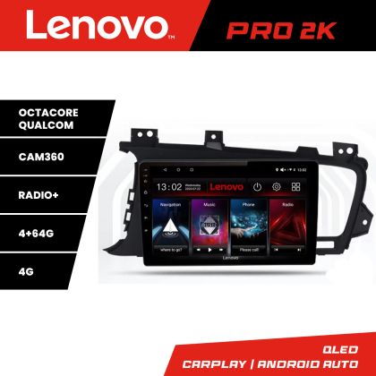 Navigatie Kia Optima 2011-2013 Lenovo Kit-091 8 core QLED 2K 4+64 360 Android Waze USB Navigatie Internet Youtube Radio