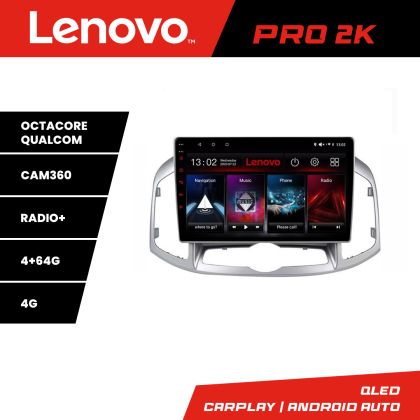 Sistem Multimedia MP5 Chevrolet Captiva 2012-2018 Manual Lenovo Kit-109 8 core QLED 2K 4+64 360 Android Waze USB Navigatie Internet Youtube Radio