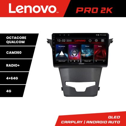 Navigatie Ssangyong Korando 2014-2019 Lenovo Kit-1159 8 core QLED 2K 4+64 360 Android Waze USB Navigatie Internet Youtube Radio