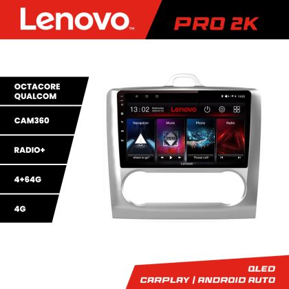 Navigatie Ford Focus 2 Automat Lenovo Kit-140-automatic 8 core QLED 2K 4+64 360 Android Waze USB Navigatie Internet Youtube Radio