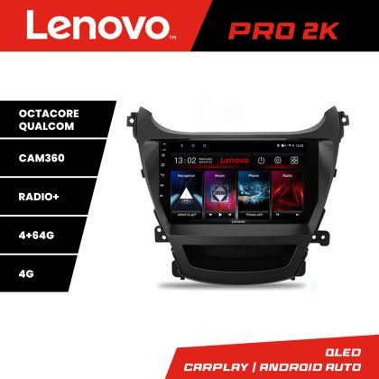 Navigatie Hyundai Elantra 2013-2015 Lenovo Kit-359 8 core QLED 2K 4+64 360 Android Waze USB Navigatie Internet Youtube Radio