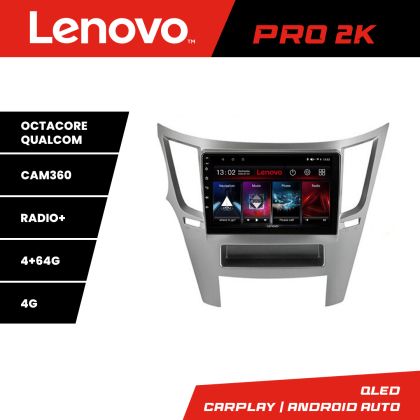 Navigatie Subru Legacy 2010-2015 Lenovo Kit-458 8 core QLED 2K 4+64 360 Android Waze USB Navigatie Internet Youtube Radio