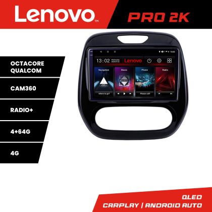 Navigatie Renault Captur 2013-2020 Android radio gps internet 8 core QLED 2K 4+64 360 Lenovo