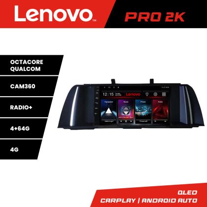 Navigatie Bmw F10 NBT 2012-2016 Android radio bluetooth internet 8 core QLED 2K 4+64 360 Lenovo