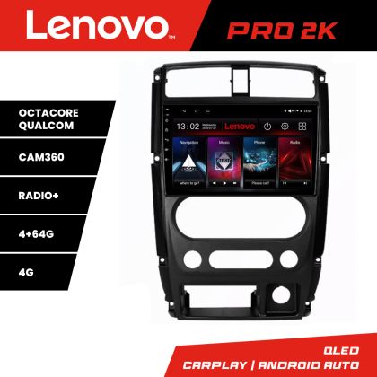 Navigatie Jimny 2007-2016 Lenovo Kit-JIMNY07 8 core QLED 2K 4+64 360 Android Waze USB Navigatie Internet Youtube Radio