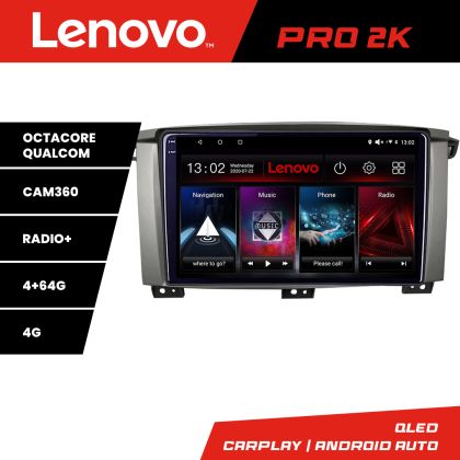 Navigatie Toyota Land Cruiser L100 2002-2006 Android radio gps internet 8 core QLED 2K 4+64 360 Lenovo