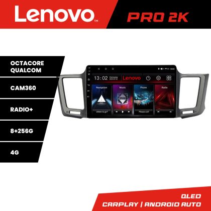 Navigatie Toyota RAV4 Lenovo Kit-247 8 core QLED 2K 8+256 360 Android Waze USB Navigatie Internet Youtube Radio