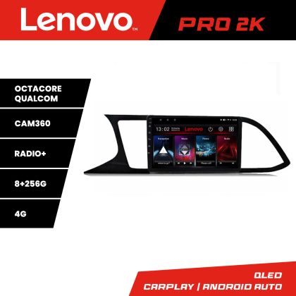 Navigatie Seat Leon MIB Quad Core Lenovo Kit-306 8 core QLED 2K 8+256 360 Android Waze USB Navigatie Internet Youtube Radio