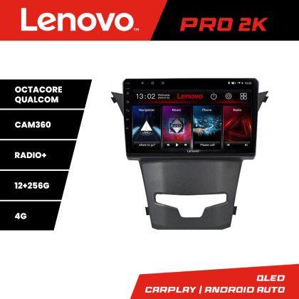 Navigatie Ssangyong Korando 2014-2019 Lenovo Kit-1159 8 core QLED 2K 12+256 360 Android Waze USB Navigatie Internet Youtube Radio