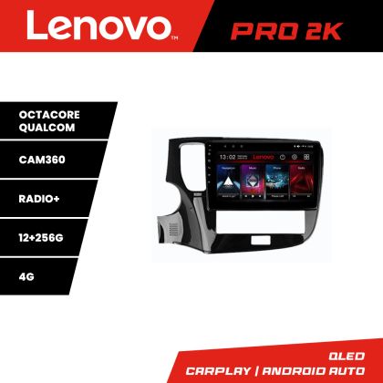 Navigatie Mitsubishi Oultander 2020- Lenovo Kit-1230-20 8 core QLED 2K 12+256 360 Android Waze USB Navigatie Internet Youtube Radio