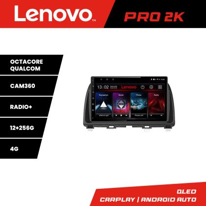 Navigatie Mazda CX-5 2012-2016 Lenovo Kit-212 Quad Core cu Android Internet Bluetooth Radio GPS WIFI 8 core QLED 2K 12+256 360GB