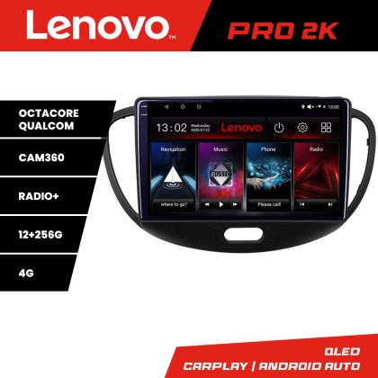 Navigatie Hyundai I10 2007-2013 Android radio gps internet 8 core QLED 2K 12+256 360 Lenovo