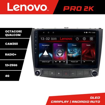 Navigatie Lexus IS 2005-2011 Lenovo Kit- IS 8 core QLED 2K 12+256 360 Android Waze USB Navigatie Internet Youtube Radio