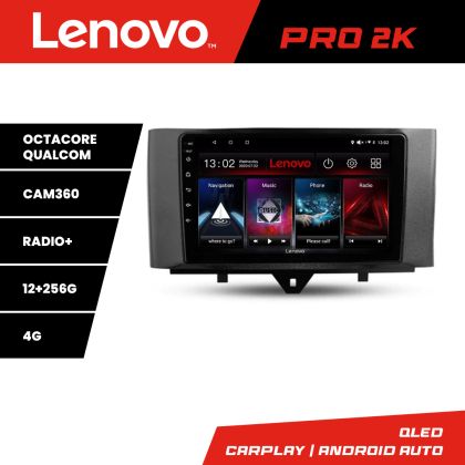 Navigatie Smart For Two 2010-2015 Lenovo Kit-Smart10 8 core QLED 2K 12+256 360 Android Waze USB Navigatie Internet Youtube Radio