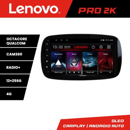 Navigatie Smart For Two 2015- Lenovo Kit-Smart15 8 core QLED 2K 12+256 360 Android Waze USB Navigatie Internet Youtube Radio