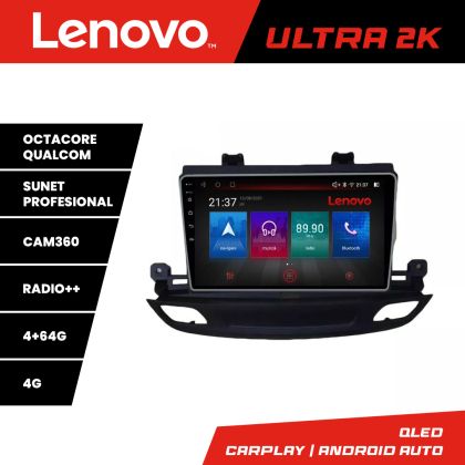 Navigatie Opel Insignia 2018- Lenovo Kit-insignia19 8 core QLED Qualcomm 4+64 360 Android Waze USB Navigatie Internet Youtube Radio